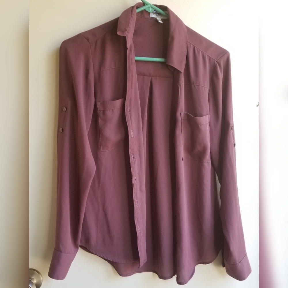 Purple xs slim fit express portofino button down